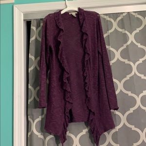Purple cardigan